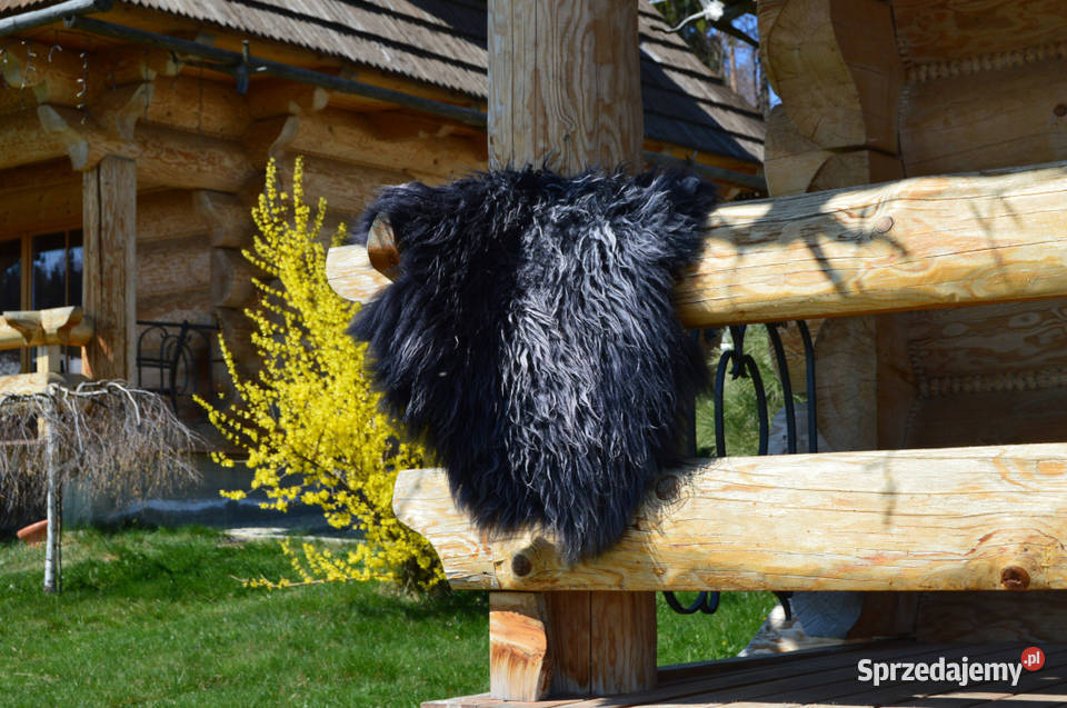 Skóra Owcza Naturlana Czarna Bryza Skóry z Dywany i wykładziny Szaflary