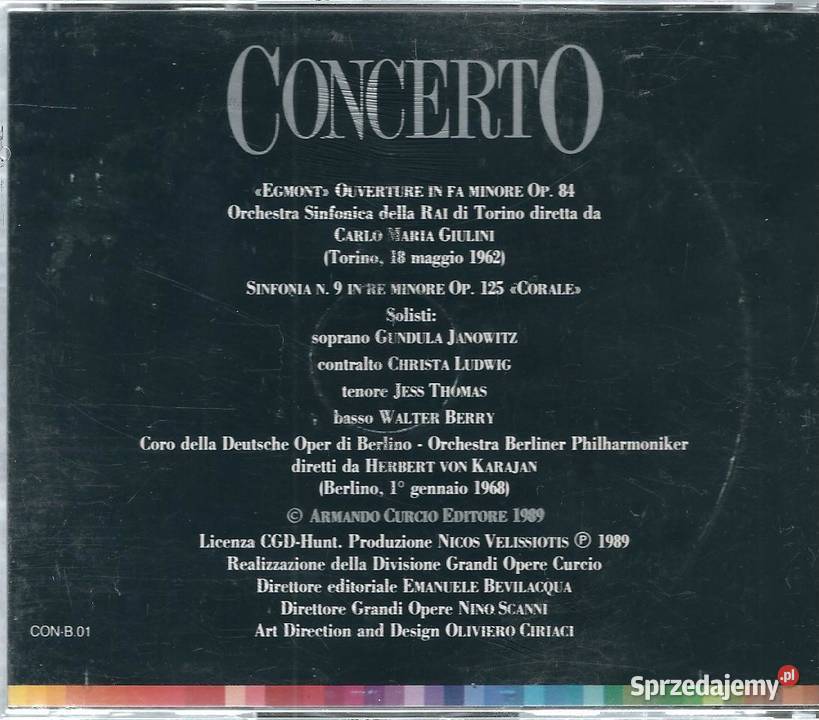 CD Beethoven Concerto Sinfonia N 9 1989 Brwinów