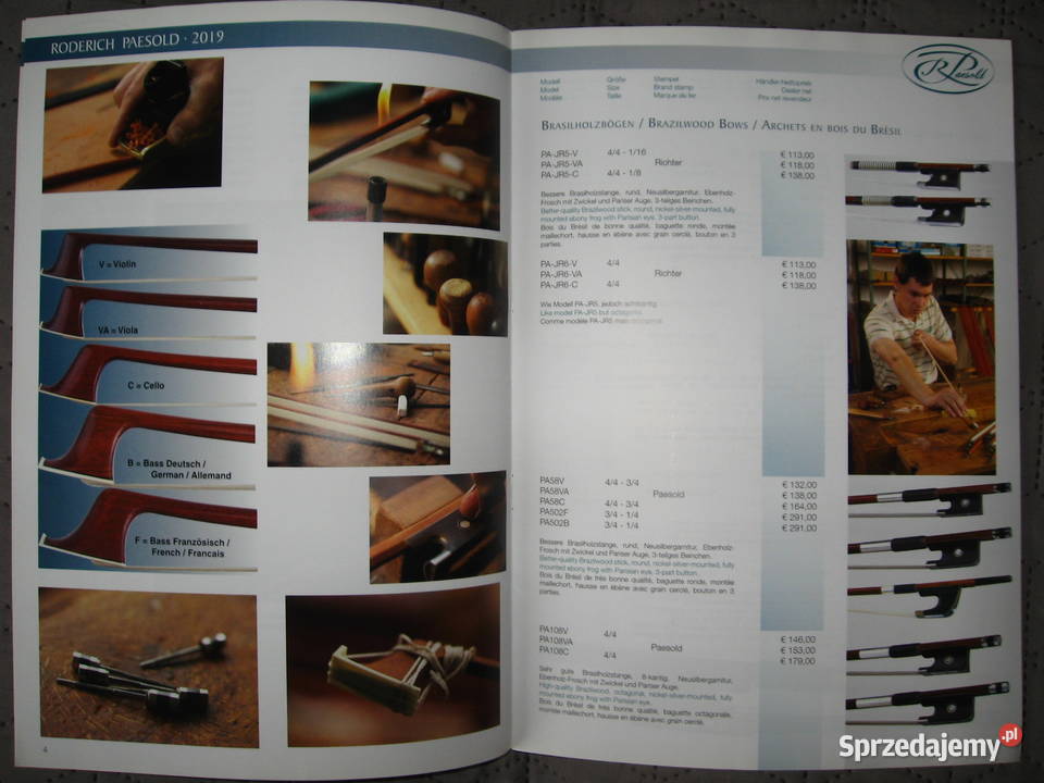 Roderich Paesold Bows Cellos Violins List 2019 Kępice