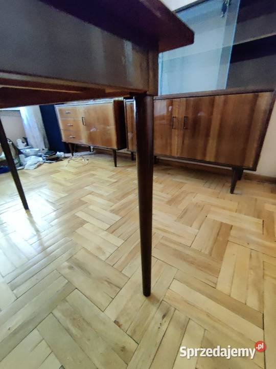 Lata 60 wysoki połysk Stół i 2x meblościanki Warszawa