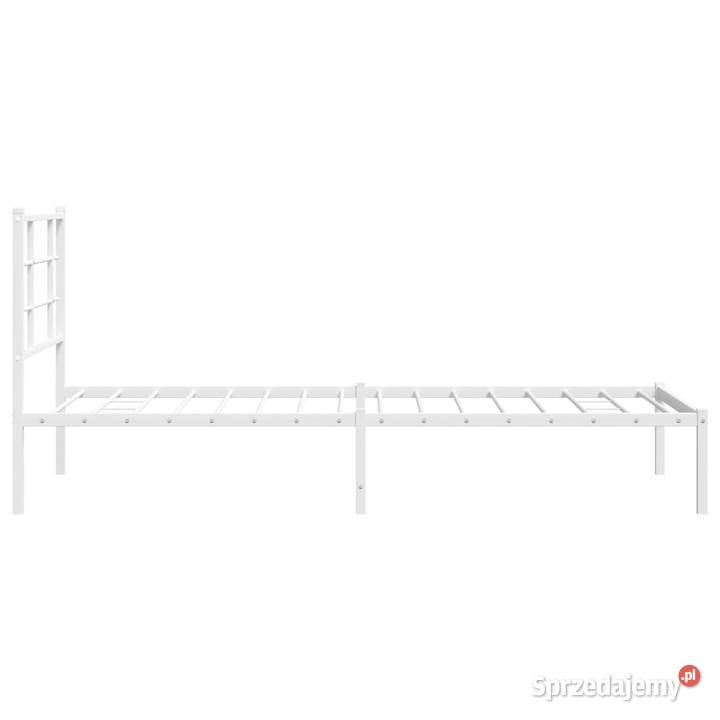 Łóżko Metalowe Białe Rama Łóżka Ze Stelażem 90cm Warszawa