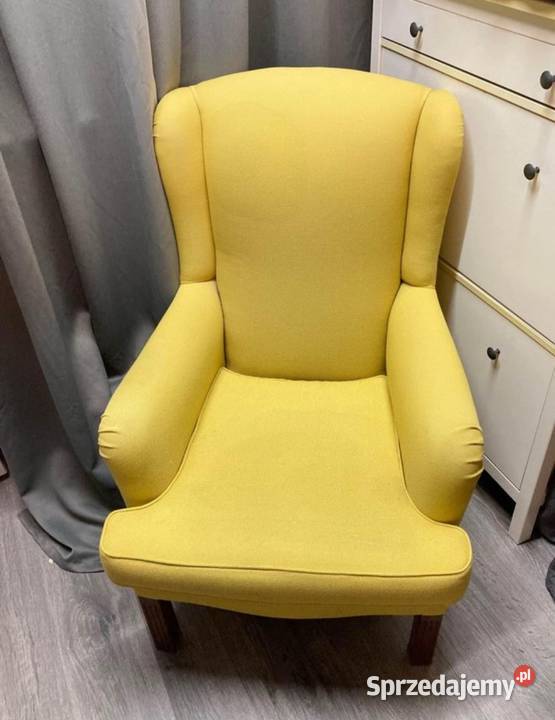 Fotel uszak żółty Kamieniec Ząbkowicki