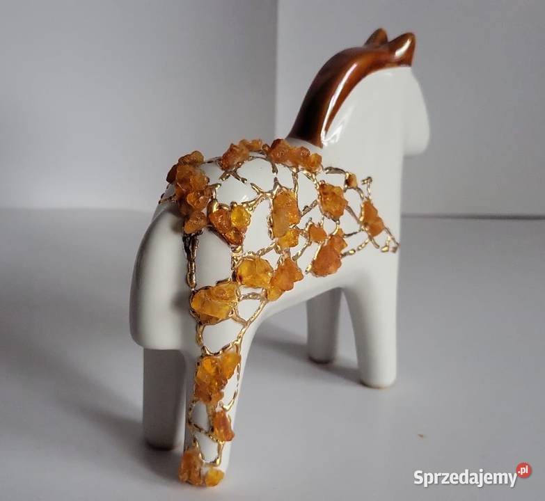 Koń Figurka Konik ceramiczny ręcznie malowany