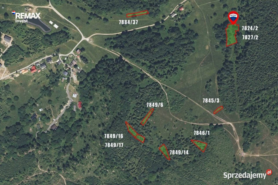 Kompleks działek 4914 m2 Zwardoń Rachowiec 4914m2