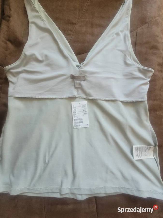 Nowy top w kolorze rozmytej zieleni H&M Łódź