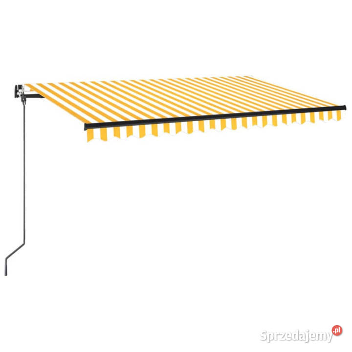 Ręcznie zwijana markiza z LED 450x350 żółtobiała Warszawa