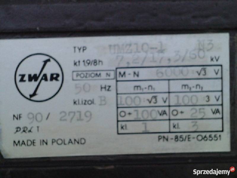 Przekładnik UMZ10 I 6000 kl1 śląskie Częstochowa