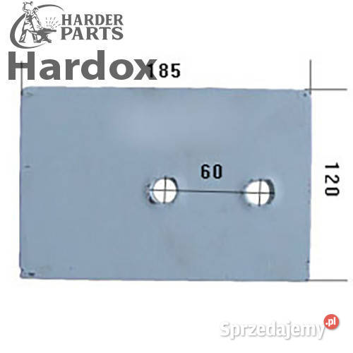 Płoza tylna HARDOX 80601/L części do pługa OVERUM