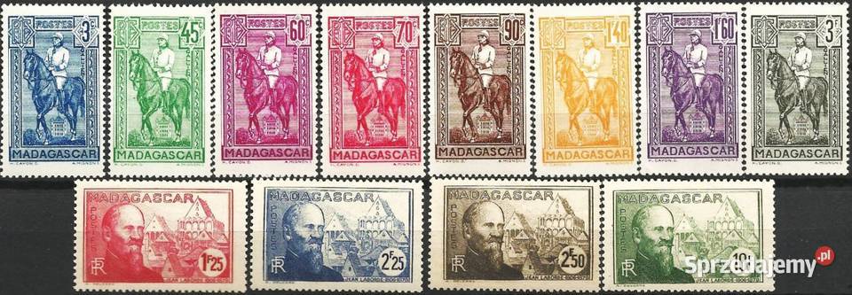 MADAGASKAR 19391940kompletna seria wysyłka Człuchów