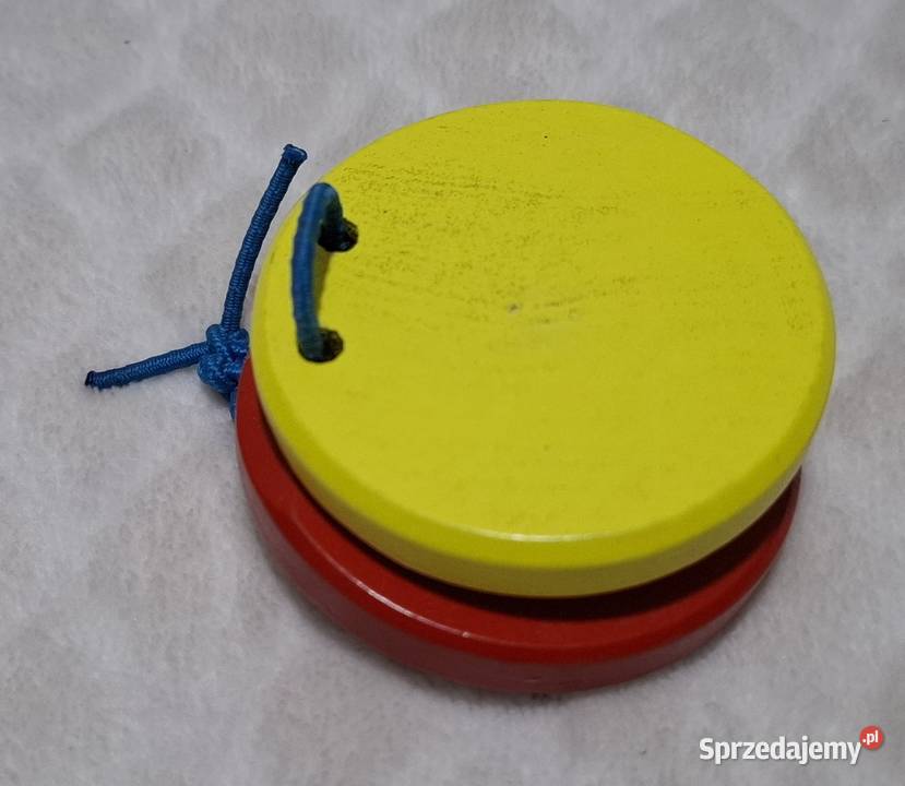 Kastaniety drewniane czerwono żółte 1 Zabawka Czeladź