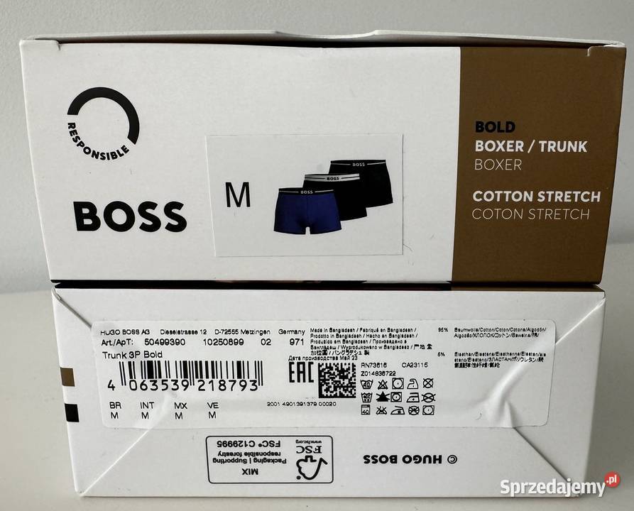 HUGO BOSS bokserki męskie rozmiar M Szczecin