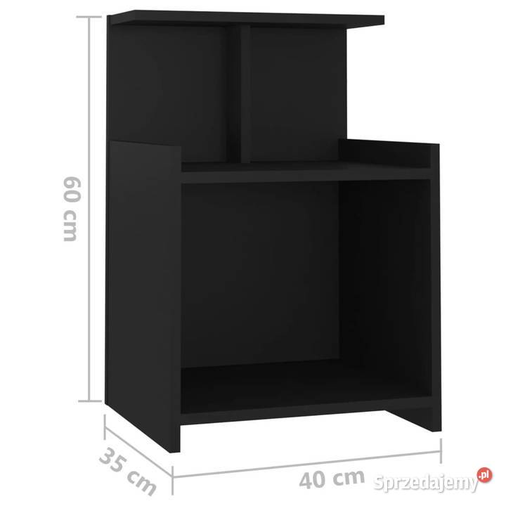 Szafka nocna czarna 40x35x60 materiał