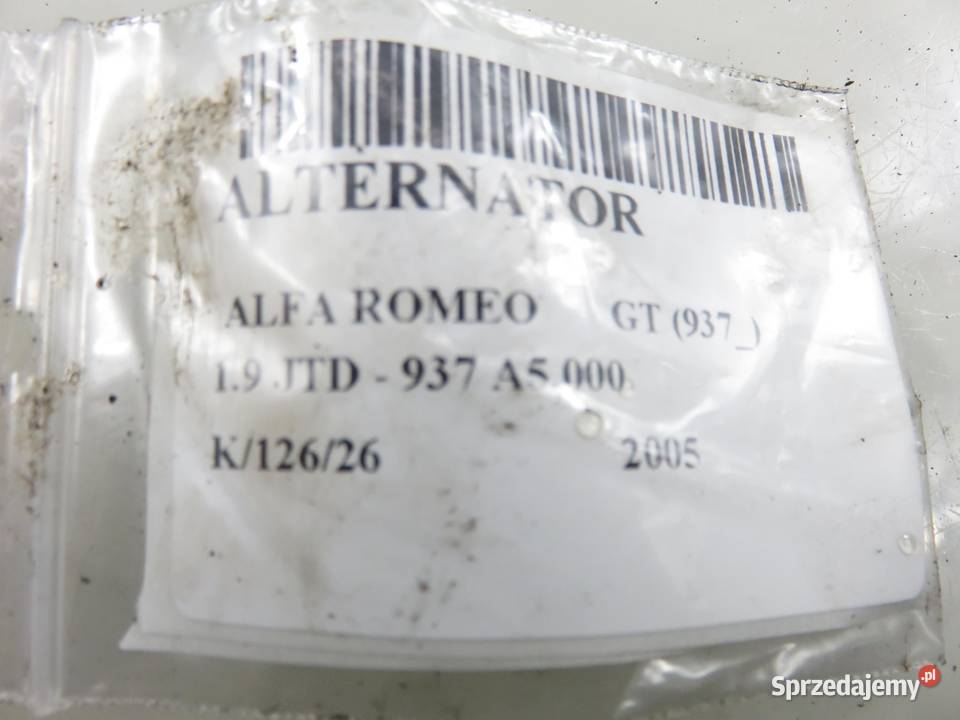 ALTERNATOR ALFA ROMEO GT 937 19 JTD 46782213