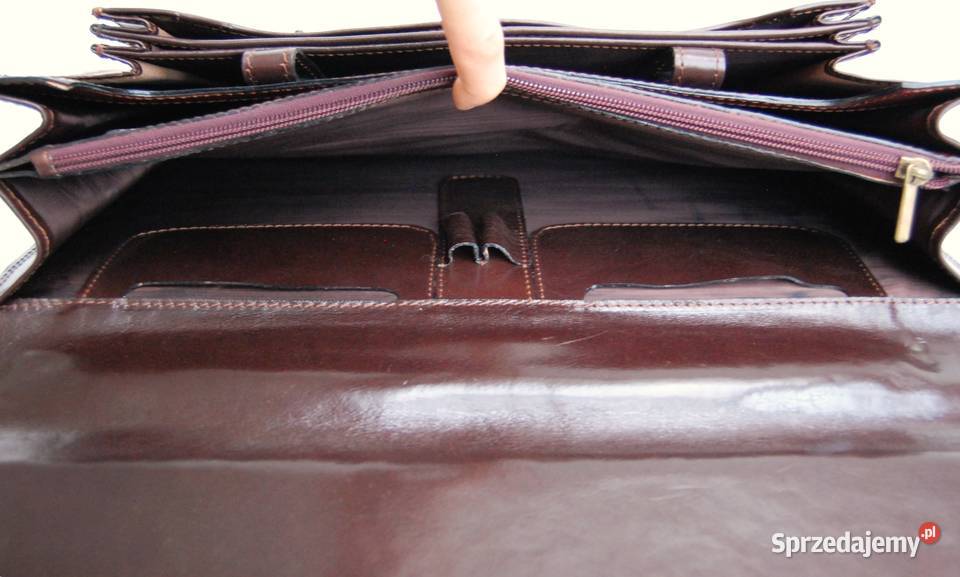 Sagan nowa torba teczka męska skórzana skóra brązowy/beżowy Lublin