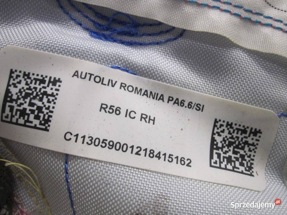 MINI COOPER II R56 Kurtyna prawa 7320448 Poduszki powietrzne