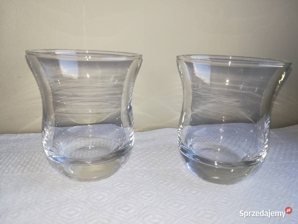 szklane przepiękne świeczniki wazonik pomorskie