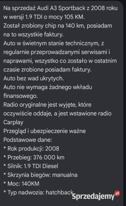 Sprzedam audi a3 lubelskie Biłgoraj