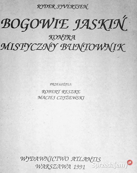 Bogowie jaskiń 2 Ryder Syvertsen Chełm sprzedam