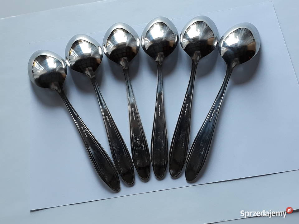 Łyżki obiadowe BAKELIT Gerlach sztućce PRL Dąbrowa Górnicza