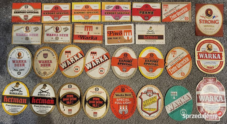 Etykiety piwne zestaw 359 etykiet polskie Ząbki
