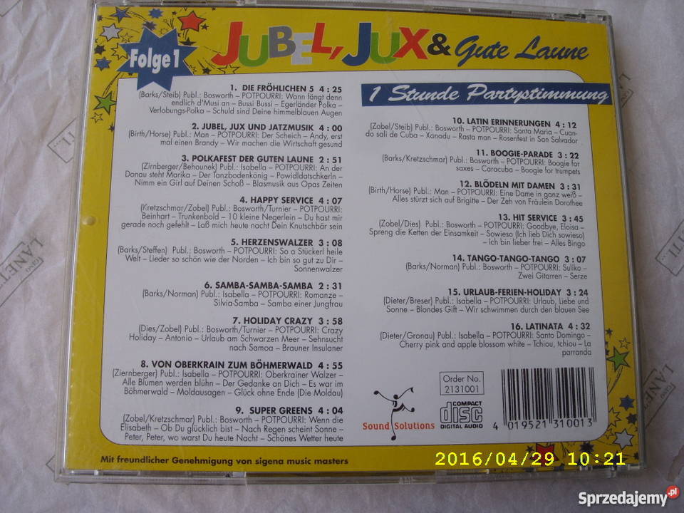 CD skladanka JUBELJUX GUTE LAUNE Wołów
