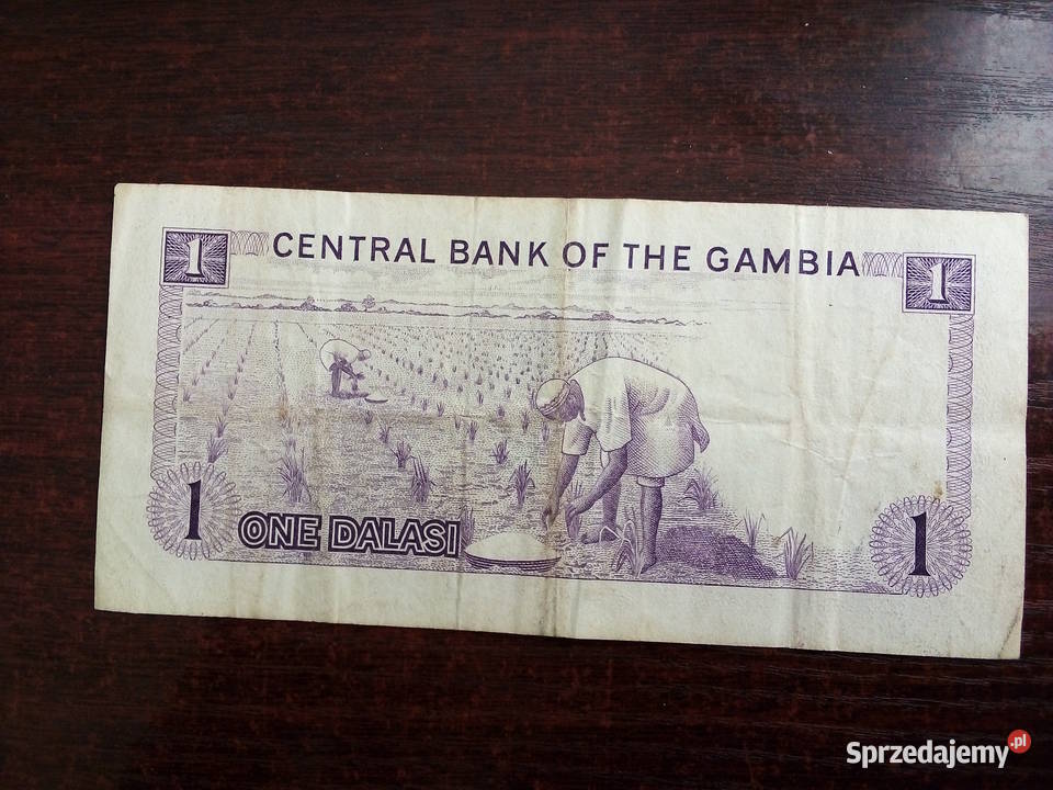 Banknot 1 dalasi Gambia mazowieckie Płońsk