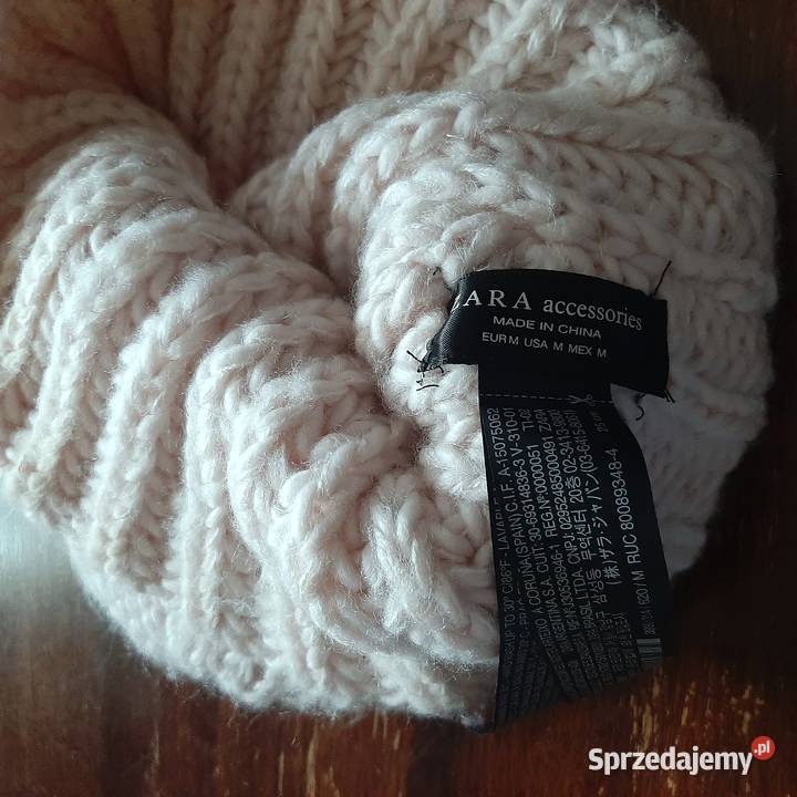 Zimowa czapka marki Zara w kolorze różowym Nakrycia głowy Warszawa