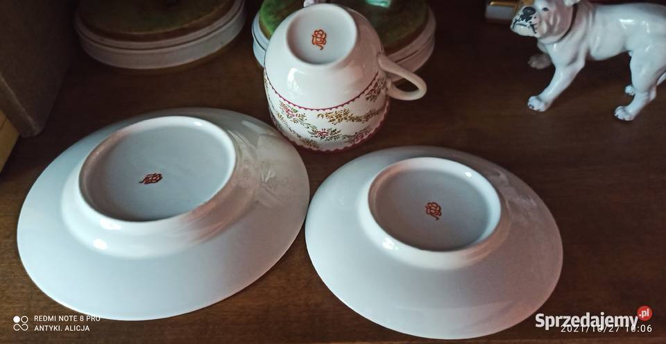 Filiżanka z talerzykiem deserowym Łomonosow Gdańsk