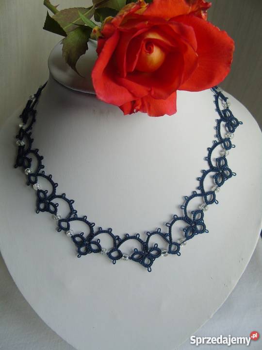 Biżuteria Frywolitkowa Wiśniowa