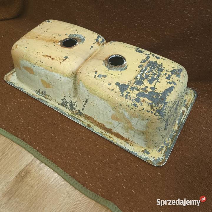 Podwójny żeliwny zlewozmywak z 1977 r Łódź