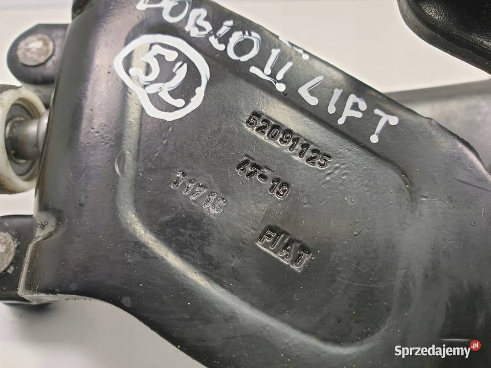 Fiat Doblo II lift PRAWY WÓZEK DRZWI PRZESUWNYCH Zawiasy, bolce i prowadnice Rudka