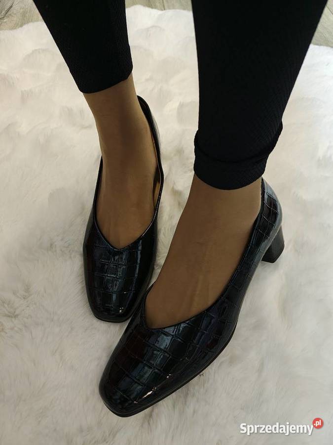 43 Czarne mega wygodne czółenka wieczorowe NOWE