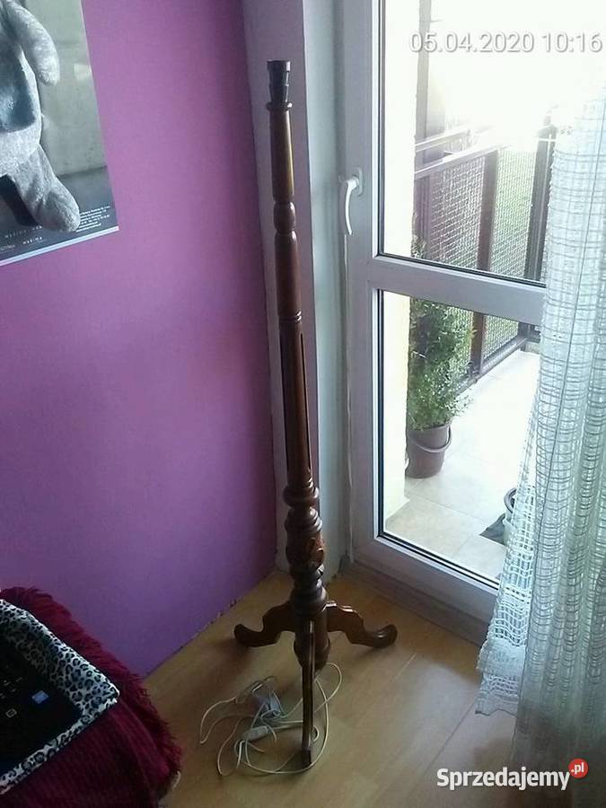 Stara lampa stojąca drewniana Lublin sprzedam