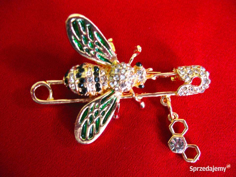 Broszka Naszyjnik wisior Pszczoła metal Siedlce