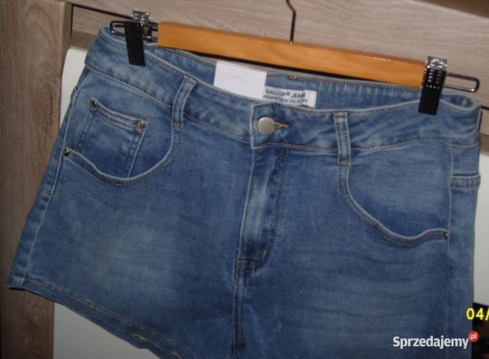 krótkie jeansowe spodenki szortyGALLOPr XL niebieski Rawicz