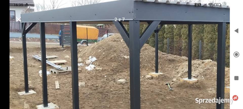 Wiata carport wiata samochodowa metalowa Nowy Sącz