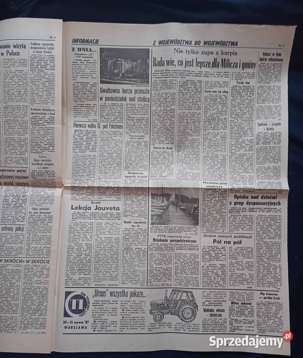 Trybuna Ludu 134 10 czerwca 1987 r Koźminek sprzedam