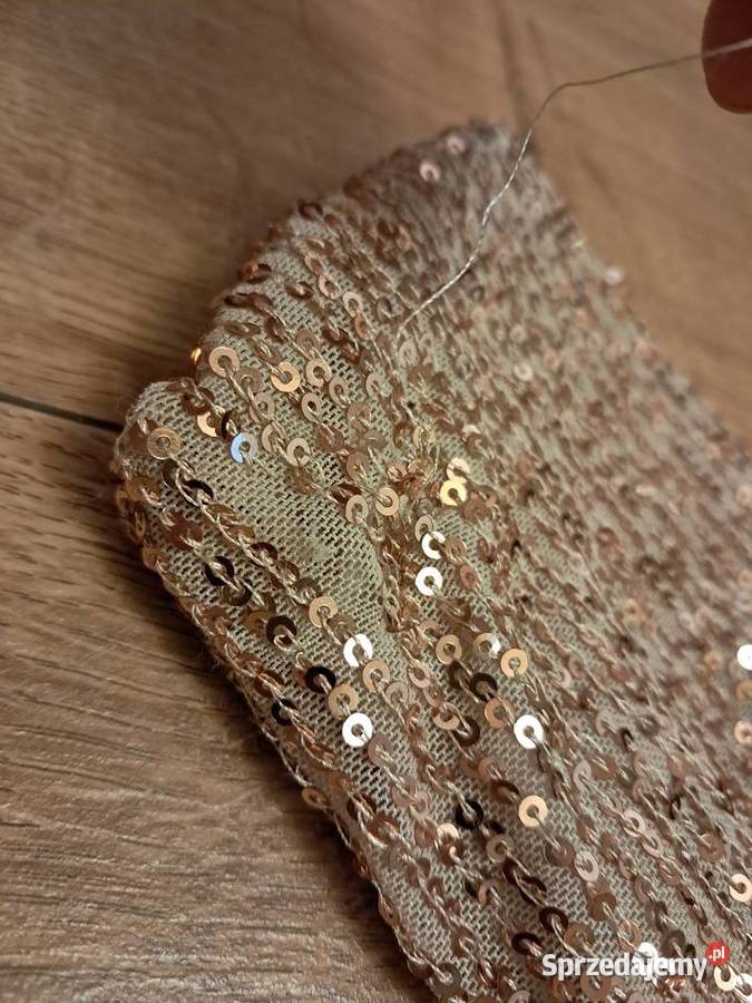 Złota sukienka z cekinami Łódź