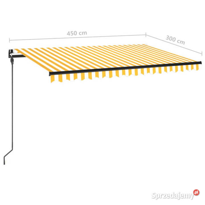 Ręcznie zwijana markiza z LED 450 x 300 Warszawa