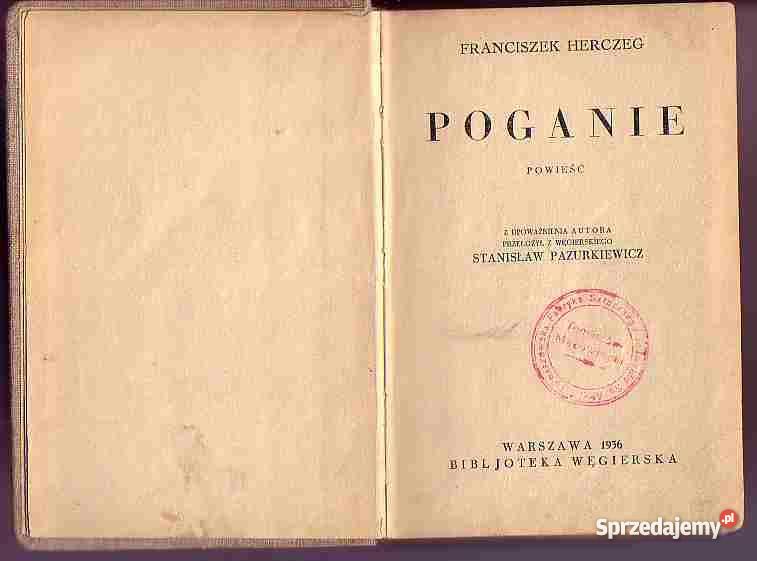 1389 POGANIE FRANCISZEK HERCZEG BIBLJOTEKA WĘGIE