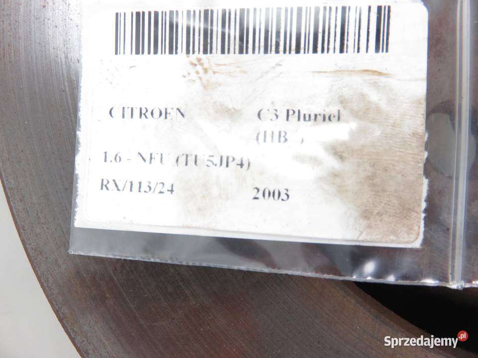 TARCZE HAMULCOWE PRZÓD CITROEN C3 Pluriel 16 B małopolskie