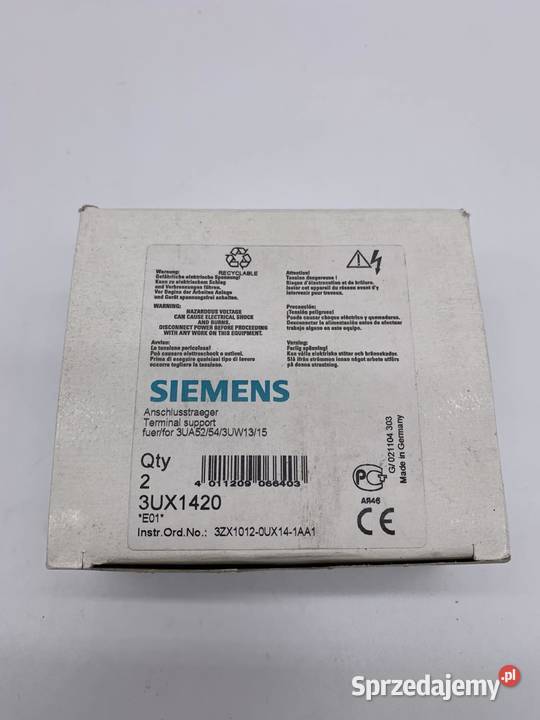 Siemens 3UX1420 Terminal support mazowieckie Warszawa