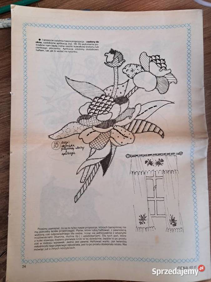czasopismo z 1986r hafty białe i innne stan Sandomierz