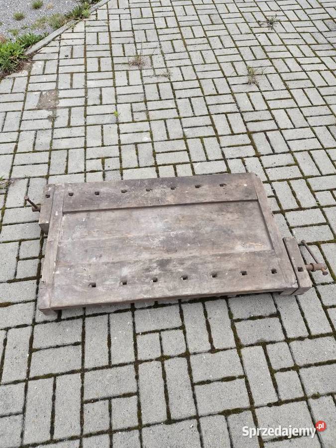 Strugnica imadło stół drewniany zabytek antyk Janów Lubelski