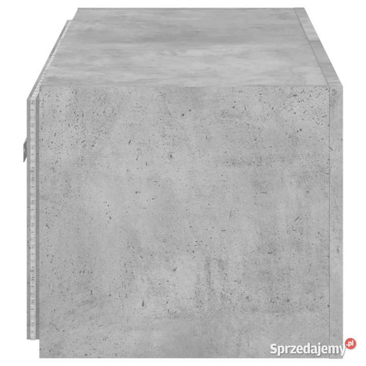 Ścienna szafka TV z LED szarość betonu 100x35x31 mazowieckie
