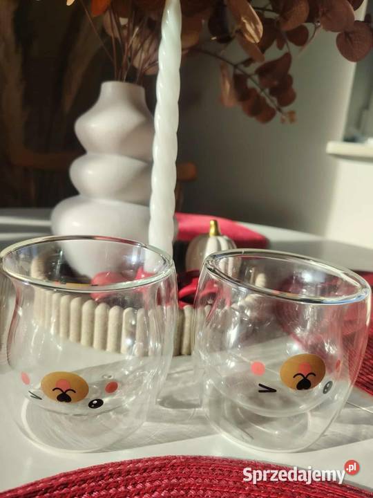 Szklanki Tedi podwójne dno kujawsko-pomorskie Nakło nad Notecią