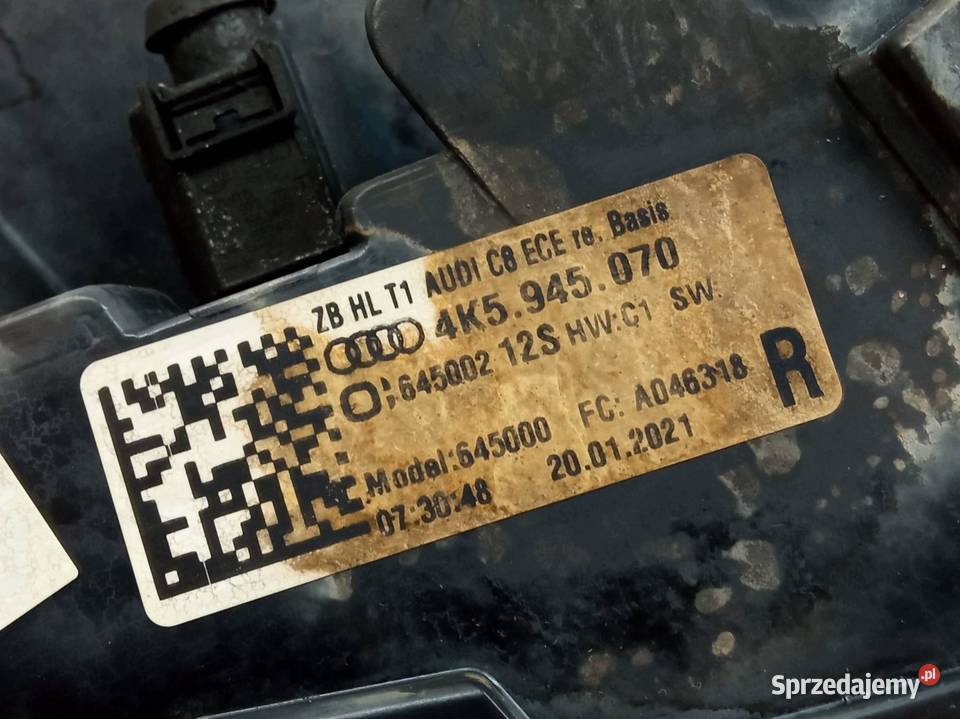 LAMPA TYŁ PRAWA KOMBI LED 4K5945070 Audi A6 V