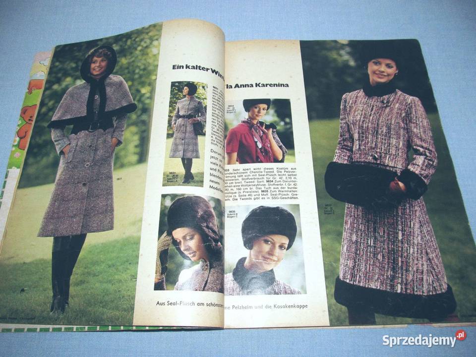Burda Moden 101971 magazyn mody wykroje Vintage Skępe