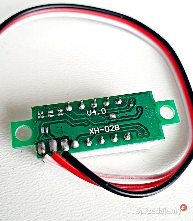 Woltomierz cyfrowy żółty LED 028 DC 0100V Bydgoszcz