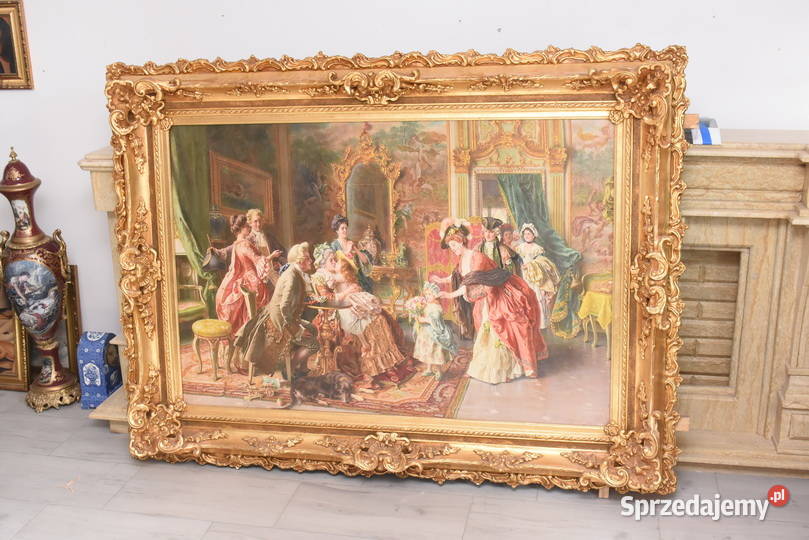 Obraz Olejny Arystokracja Obraz w Bogatej Złotej Kraków